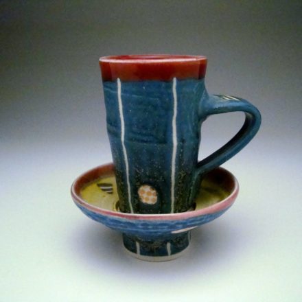 CP&S15: Main image for Cup & Saucer made by Lynn Smiser Bowers