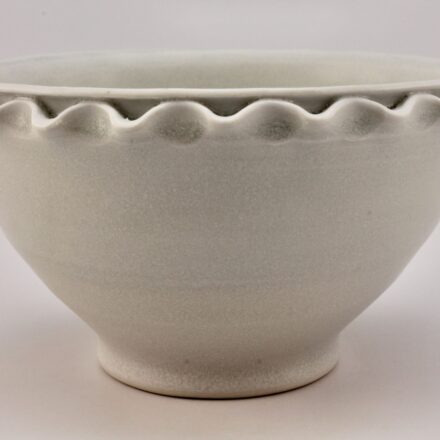 B848: Main image for White Porcelain Bowl made by Peter Beasecker