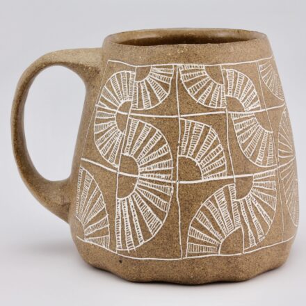 C1127: Main image for Cup with fan decoration made by Margaret Kinkeade