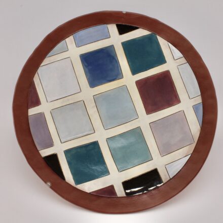 P610: Main image for Blue Quilted Plate made by Didem Mert