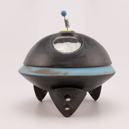 B908: Main image for UFO Lidded Bowl made by Michael Klapthor