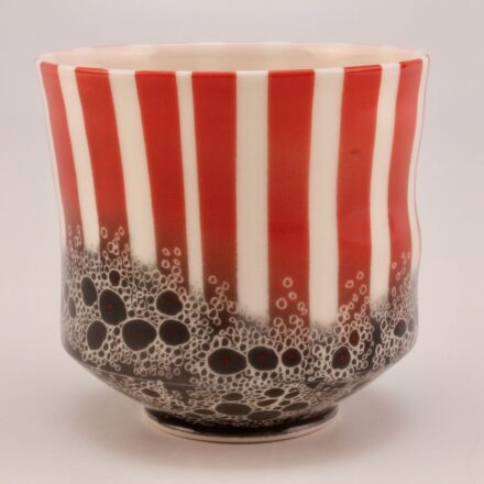 C1307: Main image for Red Carved Sipping Cup made by Adrian Sandstrom