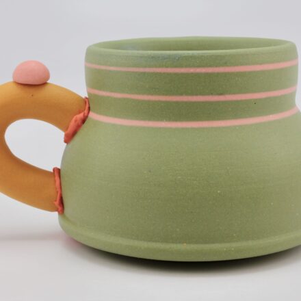 C1384: Main image for Mug with Pink Dot and Pink Stripes made by Chris Alveshere