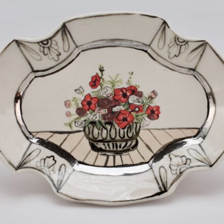 SW367: Main image for Thinking of You with Red Flowers in Bowl made by Sara Morales-Morgan