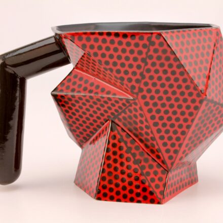 C1279: Main image for Red and Black Color Dotted Fracture Mug made by Wade MacDonald