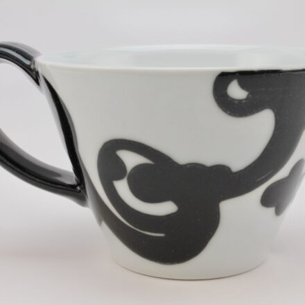 C1344: Main image for Mug in white with black design made by Susan Dewsnap