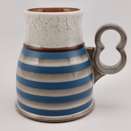 C1355: Main image for Striped Beaker with Crackle Upper made by Eric Van Eimeren