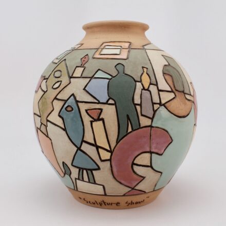 V272: Main image for Moon Vase Sculpture Show made by Marty Ray