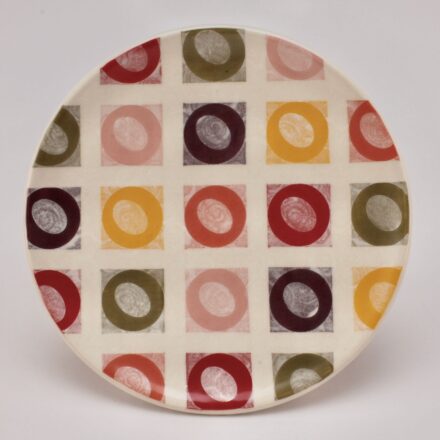 P616: Main image for Dot Square in Ivory, medium plate made by Kristen Kieffer