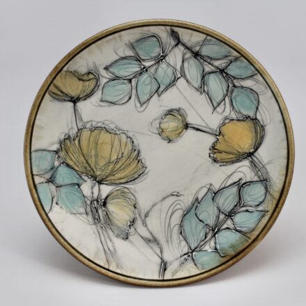 P706: Main image for Ash and Poppies Dinner Plate made by Dawn Candy