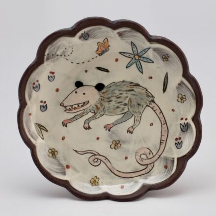 P726: Main image for Opossum Butterfly Plate made by Maria Stone