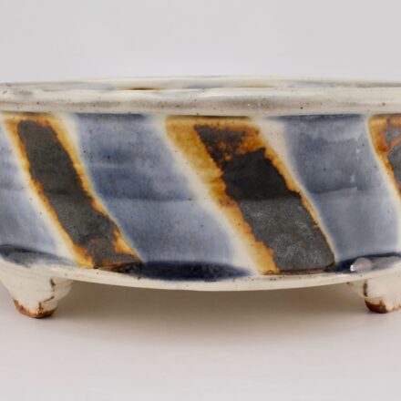 B955: Main image for Round Dish with Diagonal Stripes made by Sean O'Connell