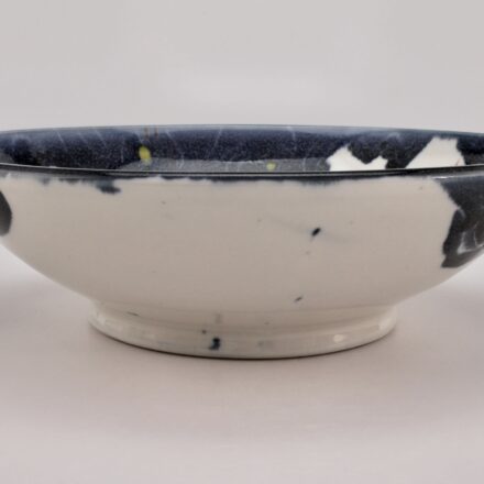 B961: Main image for Pasta Bowl with white flowers, yellow centers made by Debbie Wald