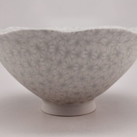 B975: Main image for Blue and White mini-flower Bowl made by Eiko Maeda