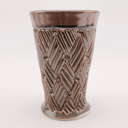 C1487: Main image for Carved Tumbler Iron Saturated Glaze made by David MacDonald