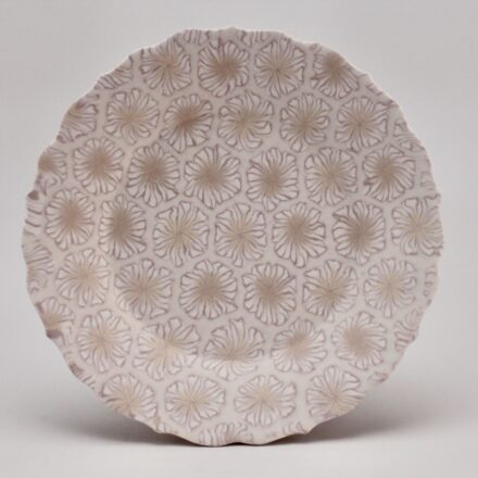 P728: Main image for Peach Flower Pattern Plate made by Eiko Maeda