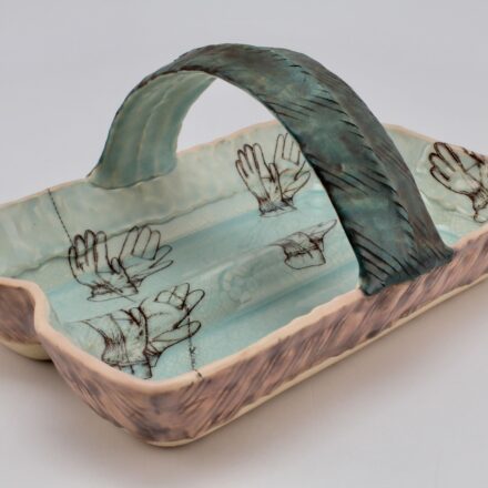 SW439: Main image for Rectangular Tray Basket with glove decals made by Ashley Kim