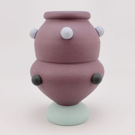 V249: Main image for Purple Vase with Blue Dots made by Chris Alveshere