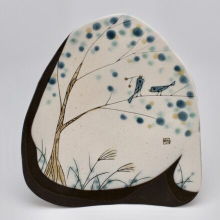 P720: Main image for Blue Birds on the Tree Plate made by Reiko Miyagi