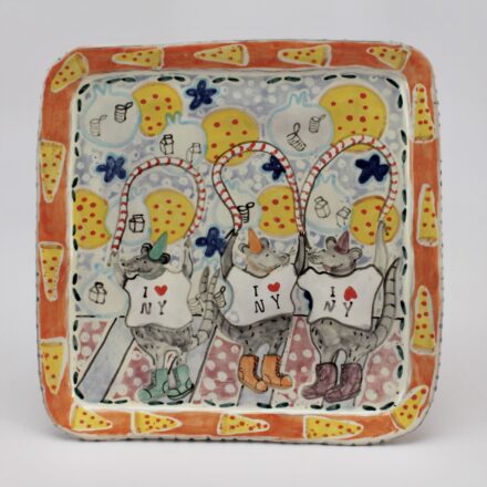 P682: Main image for Jumping Rope Rats Sandwich Plate made by Michelle Im