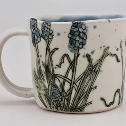 C1499: Main image for Mug with blue hyacinth made by Shawna Pincus
