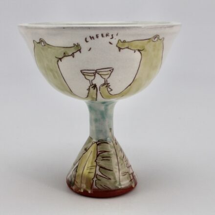 C1567: Main image for Alligator Party Margarita Cup made by Celia Feldberg