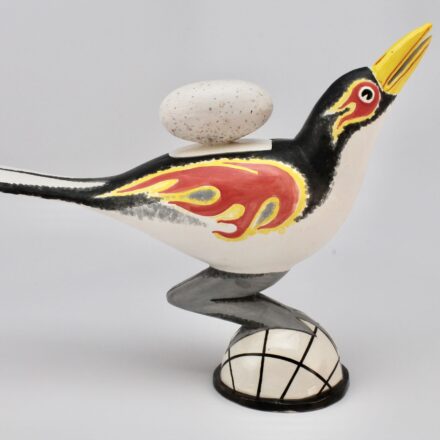 PV150: Main image for Fire Bird Pouring Vessel made by Patti Warshina