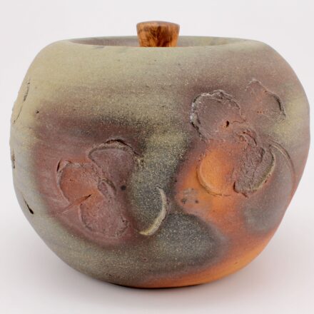 J125: Main image for Covered Jar, Dogwood series, chesnut oak burl turned lid made by Pascal Chmelar