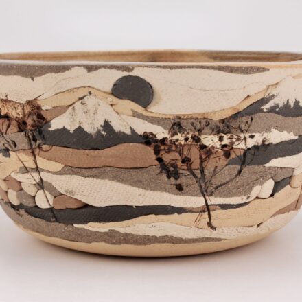 B1000: Main image for Bowl with Sedimentary and Mountainous Landscape made by Mary Jursinovic