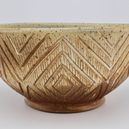 B1007: Main image for Bowl with Geometric Diamond Pattern made by Sharif Bey