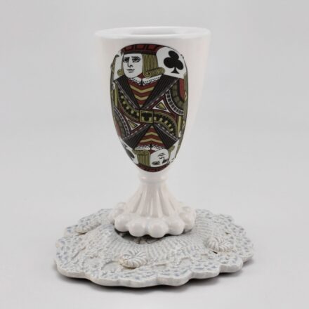 CP&S47: Main image for Small Pedestal Cup and Saucer made by Nan Smith