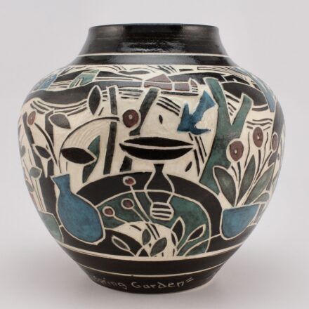 V289: Main image for Moon Vase Spring Garden made by Marty Ray